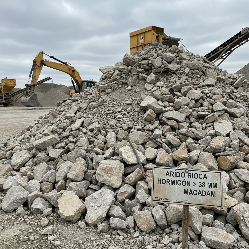 ARIDO RIOCA HORMIGON > 38 MM MACADA